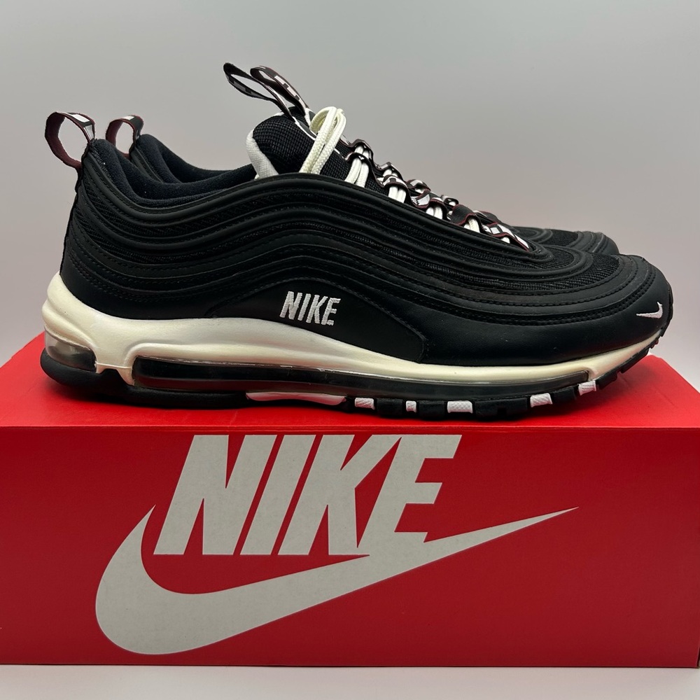 Nike Air Max 97 Premium Black/White Varsity Red Size 10.5